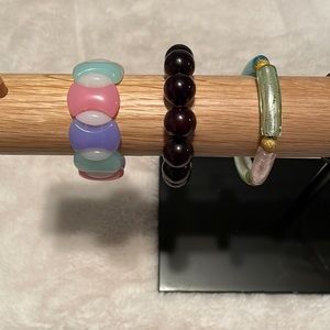Vintage 3 uniquely different Bracelets - 1 is glass!